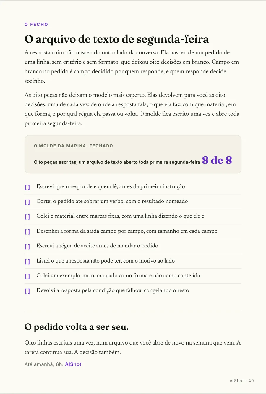 O fecho: O placar da Marina: oito peças escritas, um arquivo aberto toda segunda